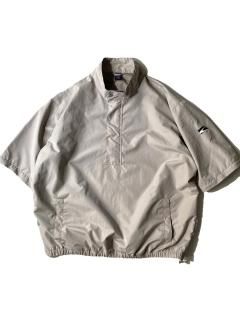 90's VANTAGE Polyester Half-zip S/S Pullover KAHKI