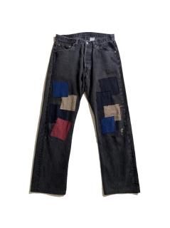 Levi's 501 Damage Repair Black Denim Pants ( W31 L29)