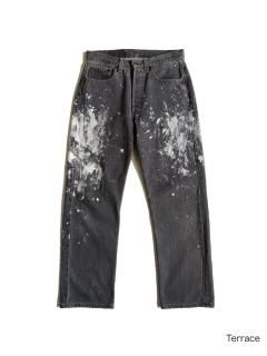 90s Levis 501 Painted BLACK Denim Pants MADE IN U.S.A.  