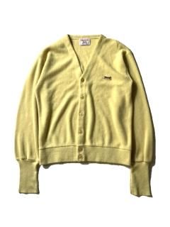 80s CAMPUS Orlon Acryl Cardigan LEMON YELLOW MADE IN U.S.A.