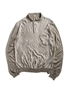 80s Euro Knit Polo Shirt BEIGE