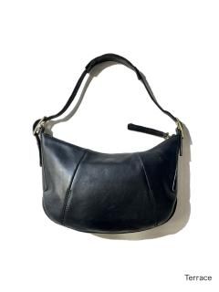 COACH Grabtan Leather Hand Bag BLACK