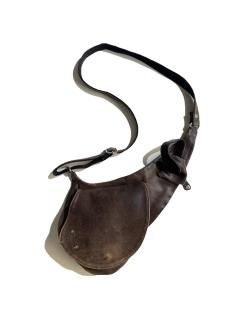 JEAN LOUIS FOURES Leather Shoulder Bag BROWN