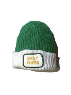 DAILY PRESS 2tone Knit Cap GREEN/WHITE
