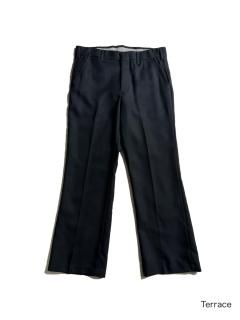 90s ACTION-WAIST Flare Pants BLACK  W33