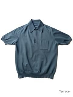 80's Euro Half-zip Polyester Knit Polo