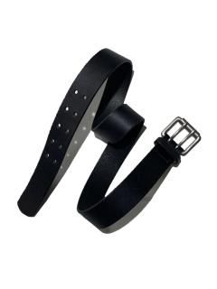 Genuine Italian Leather Belt BLACK MAD IN U.S.A.(W32~36)