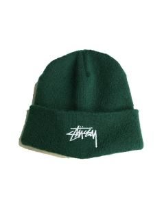 OLD STUSSY Knit Cap GREEN MADE IN U.S.A.