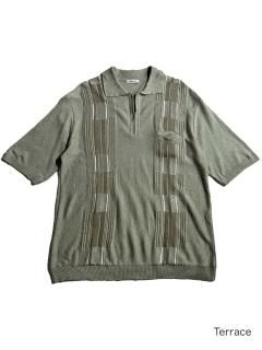 Euro Half-zip  Cotton/Acrylic Knit Polo