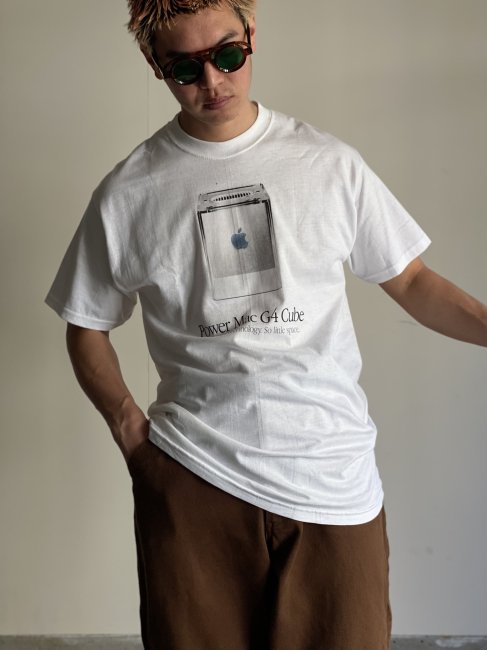 未使用品のデッドストック【レア未使用】Apple 半袖Tシャツ Power Mac G4 Cube