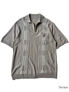 Euro Half-zip  Cotton/Acrylic Knit Polo