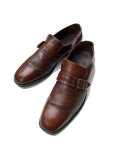 English Walkers Monk Strap Leather Shoes BROWN MADE IN ENGLAND (27.5�程度)