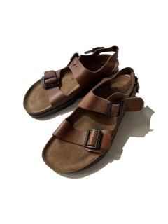 MEPHISTO Leather Sandal BROWN MADE IN FRANCE 41 (26.5〜27.0)