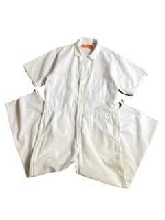 80's Euro S/S Work Jumpsuit WHITE MADE IN U.S.A.