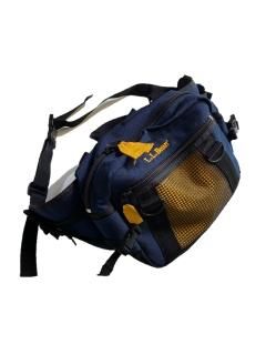 L.L.Bean Nylon Shoulder/West Bag NAVY/YELLOW/BLACK