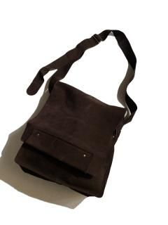 90s BANANA REPUBLIC Suede Shoulder Bag BITTER BROWN