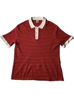 90s C&A Acryl Border Summer Knit Polo