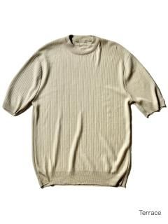 70's Euro Mock-neck Acrylic Summer Knit Tee