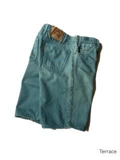 90s Levis 550 Denim Short Pants W32 JADE-GREEN