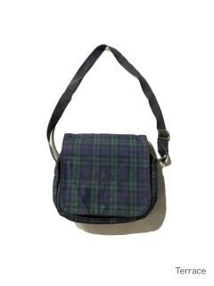90's LANDS'END Black Watch Nylon Shoulder Bag MADE IN U.S.A.