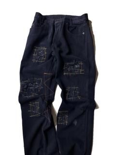 90's Levi's 501 Art Repaired Black Denim Pants W30