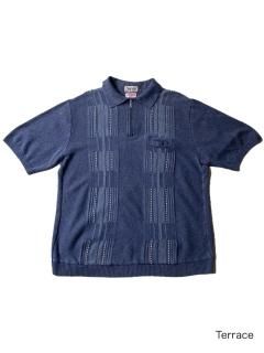 90's Euro Half-zip  Cotton/Acrylic Knit Polo