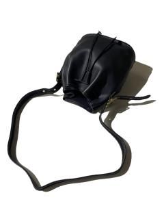 COACH Grabtan Leather Shoulder Bag BLACK 