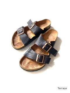 BIRKENSTOCK Arizona LeatherRubber-sole Sandal BLACK 26.0ѡMADE IN GERMANY