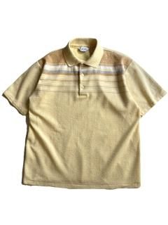 80's Poly/Cotton Summer Knit Polo LEMON YELLOW MADE IN U.S.A.