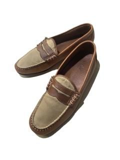 G.H.BASS WEEJUNS Leather/Canvas Penny Loafer 8 1/2 D(27.0〜27.5) 