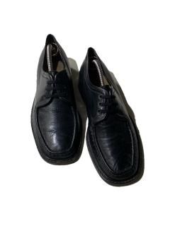 Sioux Square U-tip Leather Shoes BLACK 8 (27.5)