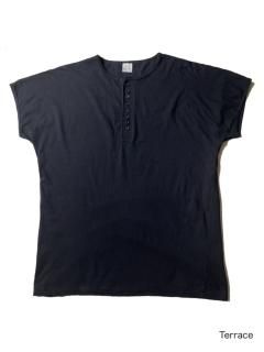 Design Henry-neck T-shirt BLACK 