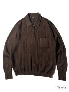80's Euro Acrylic Polo Shirt BROWN