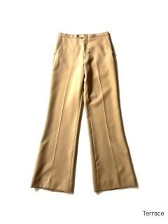 90's Polyester Bell Bottom Pants BEIGE (W28 L32)
