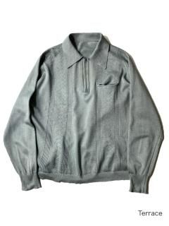 80's Euro Half-zip Poly Polo Shirt