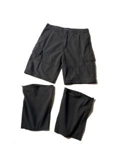 90's FADED GLORY Detachable Cargo Pants FADE BLACK