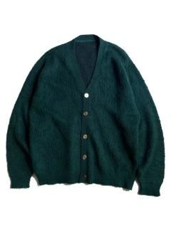 60〜70's Vintage Mohair Cardigan MOSS GREEN