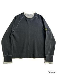 90s Vintage STONE ISLAND Archive Piece Washed In-Side-Out Sweat MADE IN ITALY