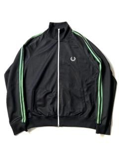 FRED PERRY Track Jacket BLACK/GREEN