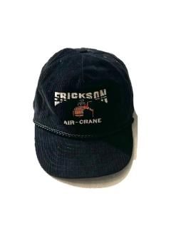 90's ERICKSON AIR-CRANE Corduroy Cap BLACK