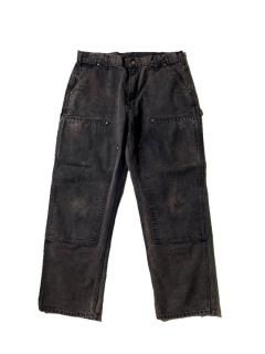 90's Carhartt Double Knee Painter Pants FADE BLACK MADE IN U.S.A.ʼW35 L29