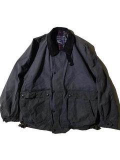80's Vintage Burberry's Wax Cotton Jacket BLACK