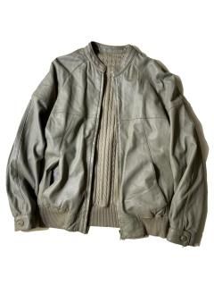 90's Outringger Reversible Leather/Knit Jacket MADE IN SPAIN