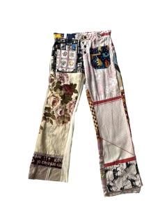 90's Handmade Patchwork Flare Pants W32