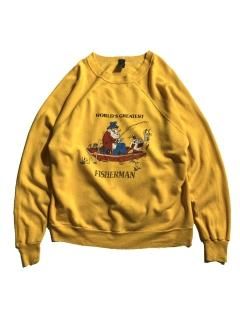 80's FISHERMAN Sweat YELLOW