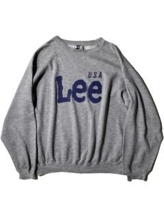 90's Lee Logo Sweat GRAY MADE IN U.S.A.