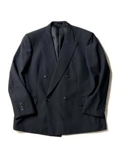 AUSTINREED Wool Double-Breasted Tailored Jacket BLACK