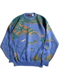 90's CC Hughes Fishing Design Knit