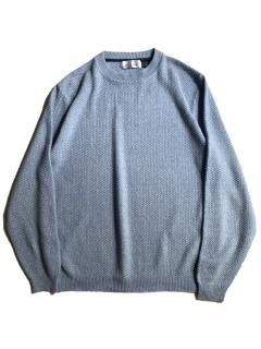 90's BILL BLASS Cotton Knit PALE BLUE