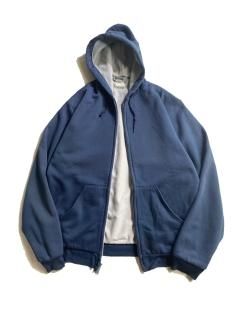 80〜90's MULESKINS Zip-up Sweat Parka NAVY MADE IN U.S.A.